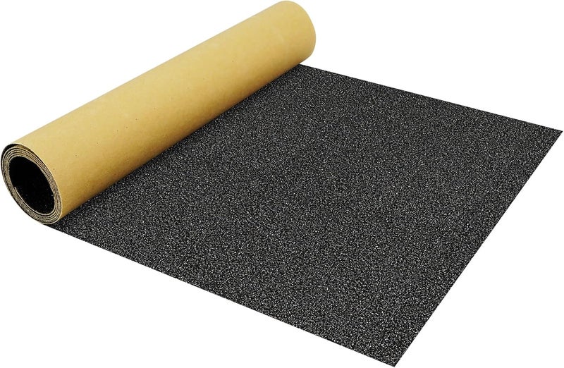 Zeato Grip Tape 33x9’’ Non Slip Silicone-Carbide Bubble Free Application Easy to Cut and Trim High Strength Sandpaper for Skateboards Scooters - Black - Image 1